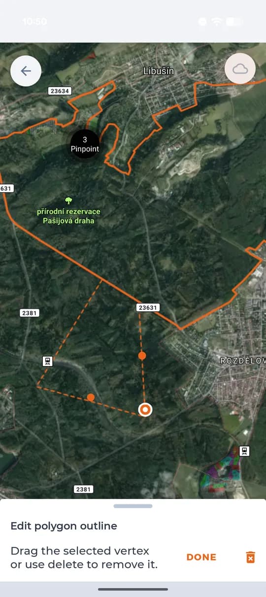Úprava hranice honitby.