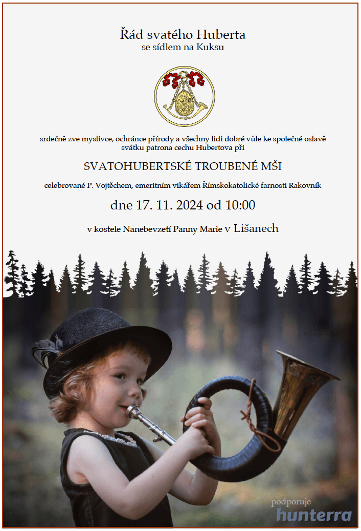 Svatohubertská mše v Lišanech