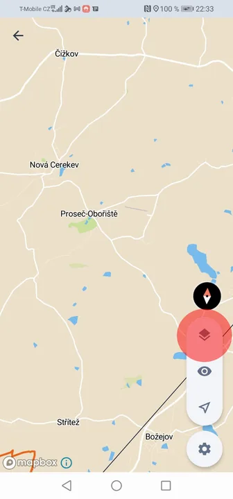 Snímek obrazovky aplikace HUNTERRA