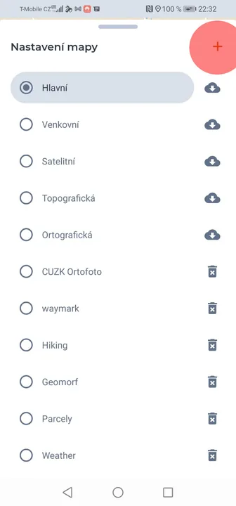 Snímek obrazovky aplikace HUNTERRA