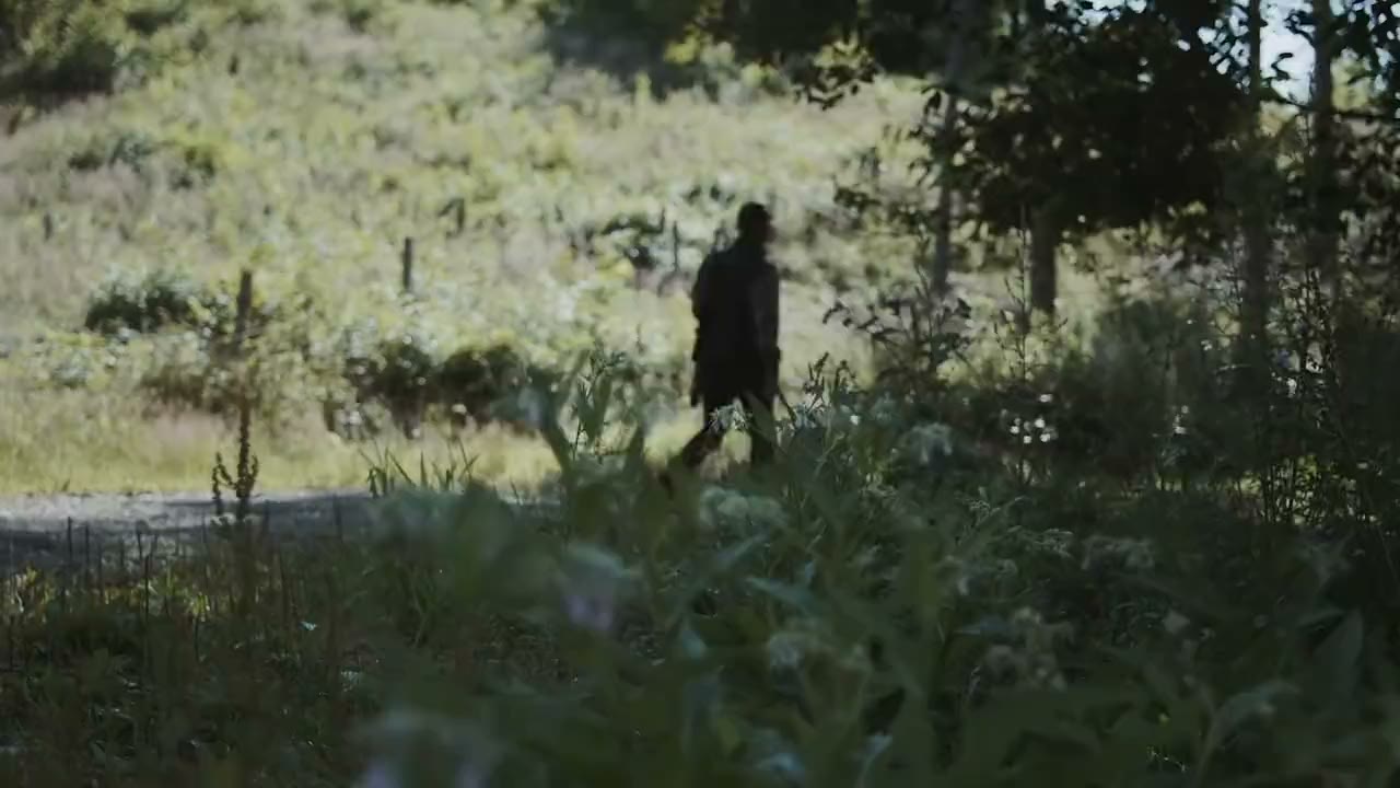 Myslivec s loveckým psem na lesní cestě za ranního světla – úvodní video aplikace HUNTERRA